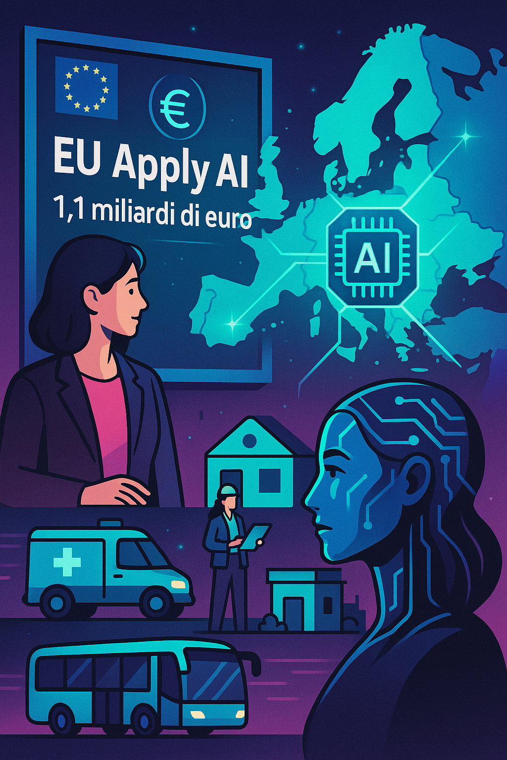 Illustrazione del piano europeo EU Apply AI